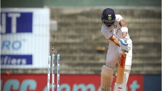 File image of Virat Kohli getting out. (File)