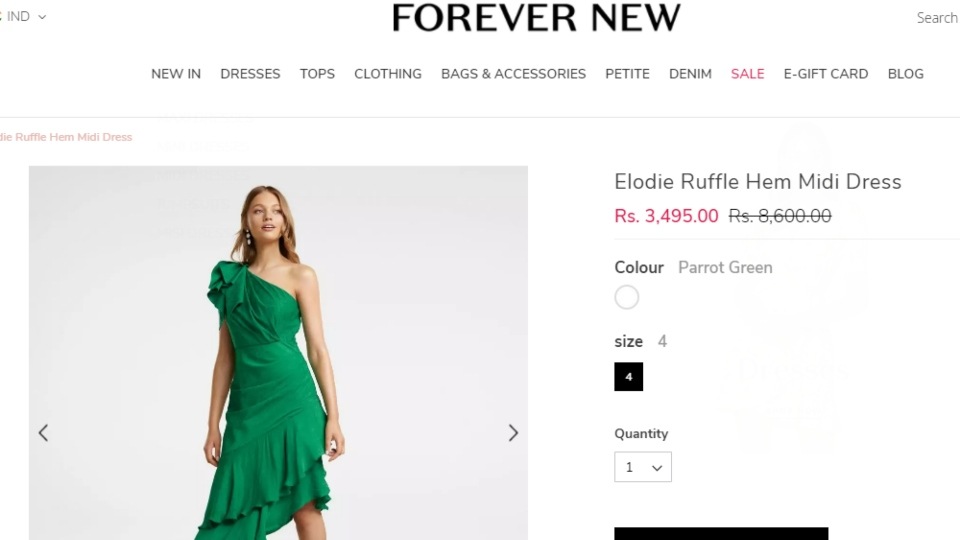 The Elodie Ruffle Hem Midi dress(forevernew.co.in) The Elodie Ruffle Hem Midi dress(forevernew.co.in)