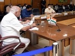 Karnataka Chief Minister BS Yediyurappa instructed the Anganwadi workers to identify and prioritise children with malnutrition and those suffering from ill-health.(ANI) Karnataka Chief Minister BS Yediyurappa instructed the Anganwadi workers to identify and prioritise children with malnutrition and those suffering from ill-health.(ANI)