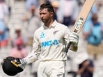 New Zealand's Devon Conway celebrates scoring 200 runs.(AP) New Zealand's Devon Conway celebrates scoring 200 runs.(AP)