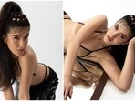 Shanaya Kapoor in bikini top and low-waist leather pants nails Y2K aesthetics(Instagram/@shanayakapoor02) Shanaya Kapoor in bikini top and low-waist leather pants nails Y2K aesthetics(Instagram/@shanayakapoor02)