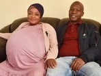 Gosiame Thamara Sithole with her husband Teboho Tsotetsi.(Twitter/ @HungryLionSA) Gosiame Thamara Sithole with her husband Teboho Tsotetsi.(Twitter/ @HungryLionSA)