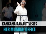 Kangana Ranaut visits her partially demolished Mumbai office, inspects premises