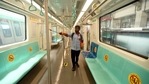 The workers seen sanitizing the metro coaches and premises, in Noida, India, on Tuesday, June 08, 2021. (Photo by Sunil Ghosh / Hindustan Times) The workers seen sanitizing the metro coaches and premises, in Noida, India, on Tuesday, June 08, 2021. (Photo by Sunil Ghosh / Hindustan Times)