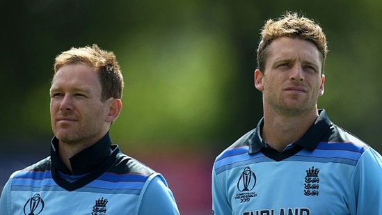 Eoin Morgan (L) and Jos Buttler during the 2019 World Cup. (Getty Images)