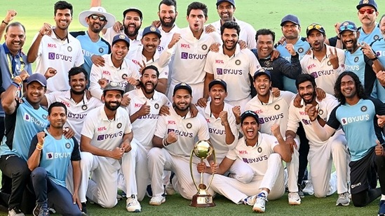 The Indian cricket team after its win in Australia. (Getty Images)