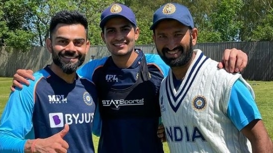 Virat Kohli, Shubman Gill and Cheteshwar Pujara(Kohli/Instagram)