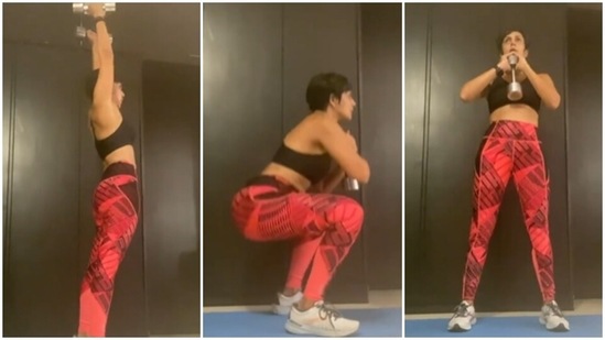 Mandira Bedi's morning squat routine is smooth like Butter, this video is proof(Instagram/@mandirabedi)