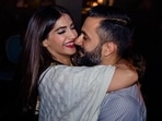 Sonam Kapoor with husband Anand Ahuja. Sonam Kapoor with husband Anand Ahuja.