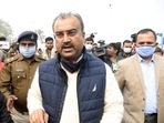 Bihar health minister Mangal Pandey.(Santosh Kumar/ Hindustan Times) Bihar health minister Mangal Pandey.(Santosh Kumar/ Hindustan Times)
