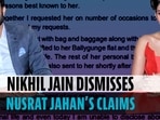 Nikhil Jain responds to Nusrat Jahan's statement