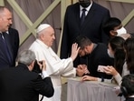 Pope Francis blesses and attendee as he arrives for his weekly general audience, at the Vatican,(AP) Pope Francis blesses and attendee as he arrives for his weekly general audience, at the Vatican,(AP)