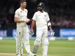 Virat Kohli and James Anderson in 2018. (Getty Images) Virat Kohli and James Anderson in 2018. (Getty Images)