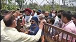 Residents protesting outside the PSPCL office in Ludhiana on Thursday. (Gurpreet Singh/HT) Residents protesting outside the PSPCL office in Ludhiana on Thursday. (Gurpreet Singh/HT)