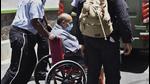 Mehul Choksi is taken in a wheelchair to the magistrate's court by police in Roseau, Dominica on June 4. (AP) Mehul Choksi is taken in a wheelchair to the magistrate's court by police in Roseau, Dominica on June 4. (AP)