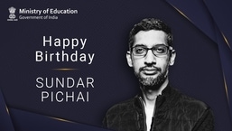 Ramesh Pokhriyal took to Twitter to share a message on Sundar Pichai’s birthday.