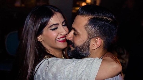 Sonam Kapoor with husband Anand Ahuja.