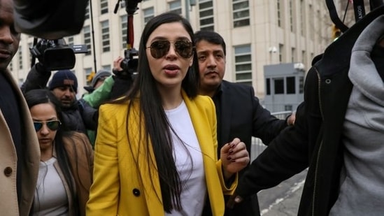 Emma Coronel Aispuro was arrested in February at Dulles International Airport in Virginia.(Reuters file photo)
