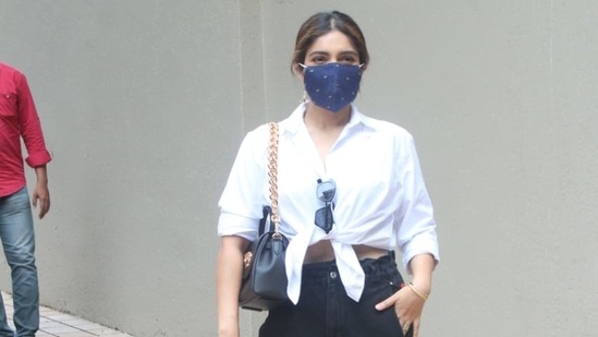 Bhumi Pednekar spotted by the paparazzi.