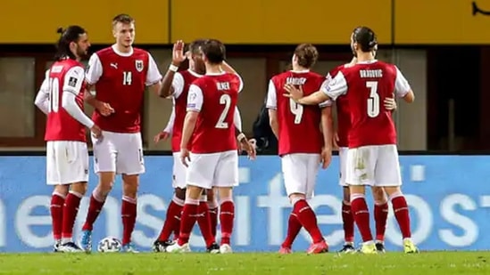 Denmark footballers celebrate a goal(AP) Denmark footballers celebrate a goal(AP)