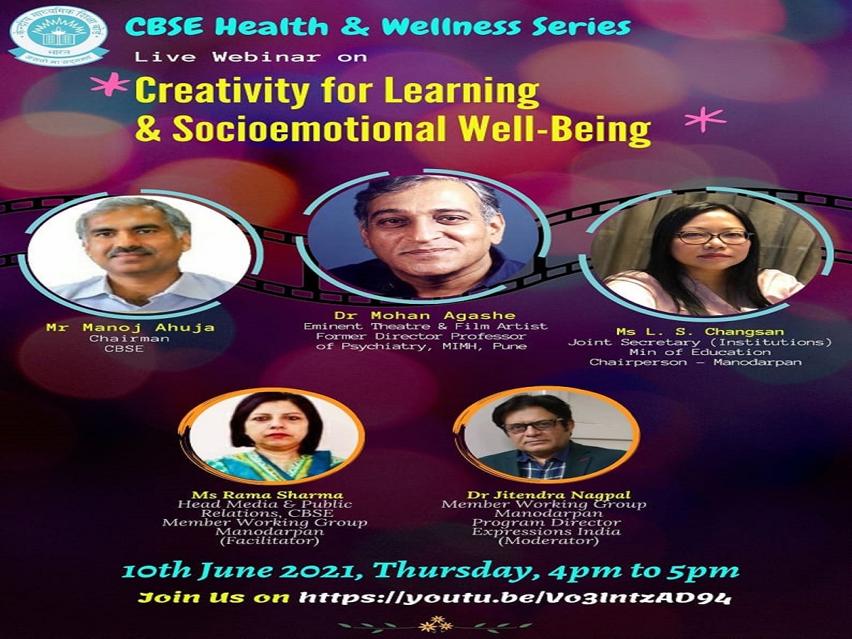 CBSE to conduct live webinar for learning and socioemotional well being