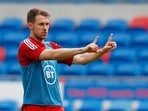 FILE PHOTO: Wales' Aaron Ramsey during the warm-up.