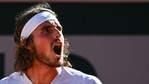 Greece's Stefanos Tsitsipas reacts as he plays against Germany's Alexander Zverev during their men's singles semi-final tennis match on Day 13 of The Roland Garros 2021 French Open tennis tournament in Paris on June 11, 2021.(AFP) Greece's Stefanos Tsitsipas reacts as he plays against Germany's Alexander Zverev during their men's singles semi-final tennis match on Day 13 of The Roland Garros 2021 French Open tennis tournament in Paris on June 11, 2021.(AFP)