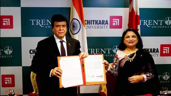 Transferring Chitkara University students will be eligible to apply for and secure a three-year post study work permit in Canada after their graduation. (Representative Image/HT Photo) Transferring Chitkara University students will be eligible to apply for and secure a three-year post study work permit in Canada after their graduation. (Representative Image/HT Photo)
