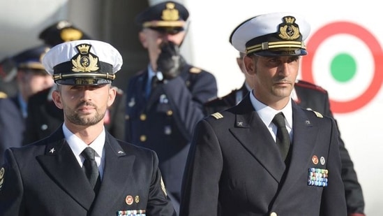 (From left) Italian marines Salvatore Girone, and Massimiliano Latorre. (File photo) (HT_PRINT) (From left) Italian marines Salvatore Girone, and Massimiliano Latorre. (File photo) (HT_PRINT)