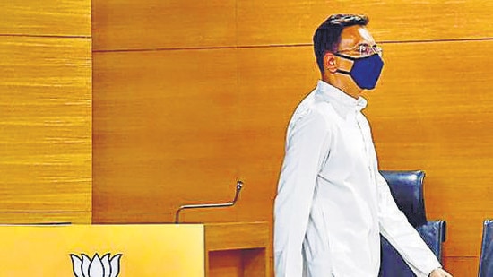 Congress leader from Uttar Pradesh Jitin Prasada during his BJP joining ceremony at the party headquarters in New Delhi. (PTI PHOTO) Congress leader from Uttar Pradesh Jitin Prasada during his BJP joining ceremony at the party headquarters in New Delhi. (PTI PHOTO)