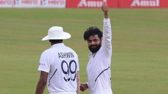 Photo of Ravichandran Ashwin (R) and Ravindra Jadeja (L)(Twitter) Photo of Ravichandran Ashwin (R) and Ravindra Jadeja (L)(Twitter)