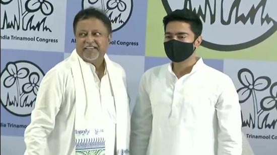 BJP national vice-president Mukul Roy on Friday returned to the Trinamool Congress (TMC), the party he left in 2017 after a 19-year long stint. (ANI PHOTO.)