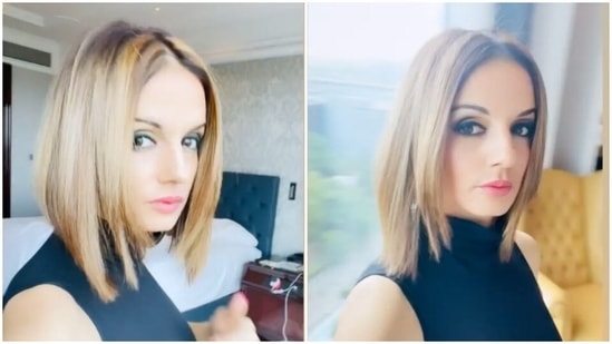 Sussanne Khan shows off her blonde bob in new video.