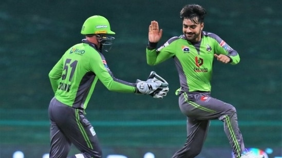 Rashid Khan in a PSL match(Twitter) Rashid Khan in a PSL match(Twitter)