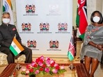 India and Kenya are currently serving in the United Nation Security Council. In picture - S Jaishankar meets Foreign Affairs Minister of Kenya Raychelle Omamo.(PTI) India and Kenya are currently serving in the United Nation Security Council. In picture - S Jaishankar meets Foreign Affairs Minister of Kenya Raychelle Omamo.(PTI)