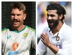 David Warner and Ravindra Jadeja.(File) David Warner and Ravindra Jadeja.(File)