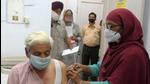 File photo: A resident gets the Covid-19 vaccine shot. (Ravi Kumar/ Hindustan Times) File photo: A resident gets the Covid-19 vaccine shot. (Ravi Kumar/ Hindustan Times)