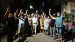 Residents of Chander Nagar protest against PSPCL officials due to power cut on Friday night. (HT PHOTO) Residents of Chander Nagar protest against PSPCL officials due to power cut on Friday night. (HT PHOTO)