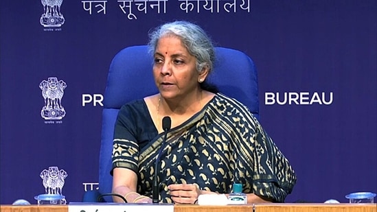 Union Finance Minister Nirmala Sitharaman addresses a press conference on post 44th GST Council meeting, in New Delhi.