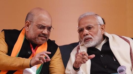 PM Modi and Union home minister Amit Shah are seen in this file photo. PM Modi and Union home minister Amit Shah are seen in this file photo.