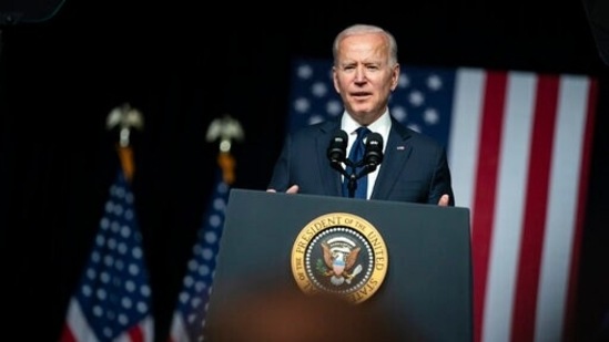 President Joe Biden speaks at the Greenwood Cultural Center in Tulsa, Okla.(AP)