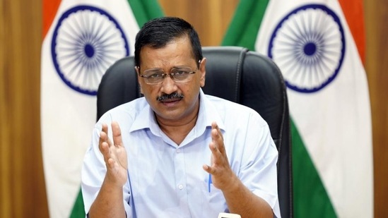 Chief Minister Arvind Kejriwal addressing a video press conference, in New Delhi. (HT_PRINT) Chief Minister Arvind Kejriwal addressing a video press conference, in New Delhi. (HT_PRINT)