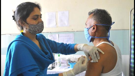 Vaccination target of 90% has been achieved among people aged above 45 in Charkhi Dadri district of Haryana. (HT File Photo) Vaccination target of 90% has been achieved among people aged above 45 in Charkhi Dadri district of Haryana. (HT File Photo)