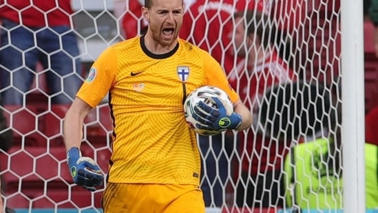 Denmark had a chance to equalise soon after but it wasn't to be as Pierre-Emile Kordt Højbjerg's penalty kick was stopped by Hradecky. (Reuters)