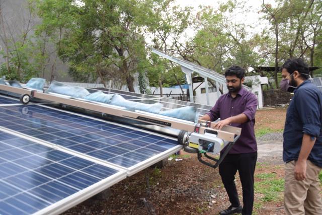 Startup Noccarc Robotics private limited is into solar panel cleaning business. (HT) Startup Noccarc Robotics private limited is into solar panel cleaning business. (HT)