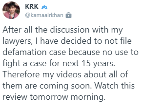 KRK tweeted about Mika Singh.