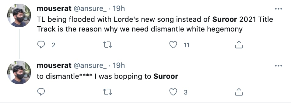 Una comparación con Surur 2021 y la canción Lord.