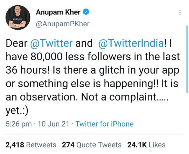 Ssumier aka Pammy aunty takes a dig at Anupam Kher: Funny that a person of his stature complained about losing followers Ssumier aka Pammy aunty takes a dig at Anupam Kher: Funny that a person of his stature complained about losing followers