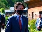Canadian Prime Minister Justin Trudeau arrives at an official welcome at the G7 summit in Carbis Bay, Cornwall, England. Canadian Prime Minister Justin Trudeau arrives at an official welcome at the G7 summit in Carbis Bay, Cornwall, England.