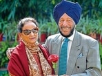 Nirmal Kaur with Milkha Singh (File photo) Nirmal Kaur with Milkha Singh (File photo)